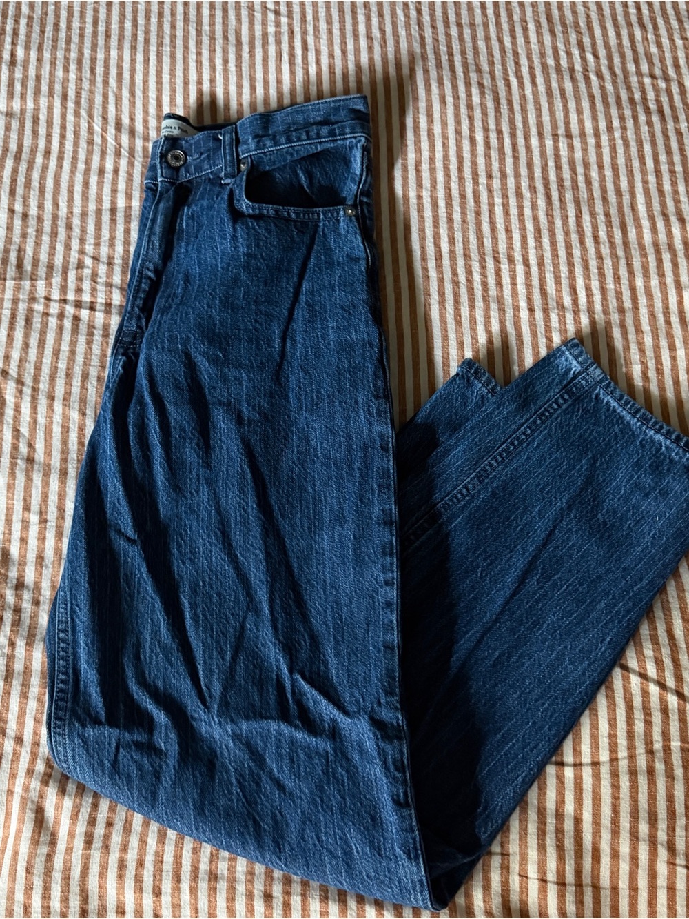 Loose Pinstripe Blue Jeans